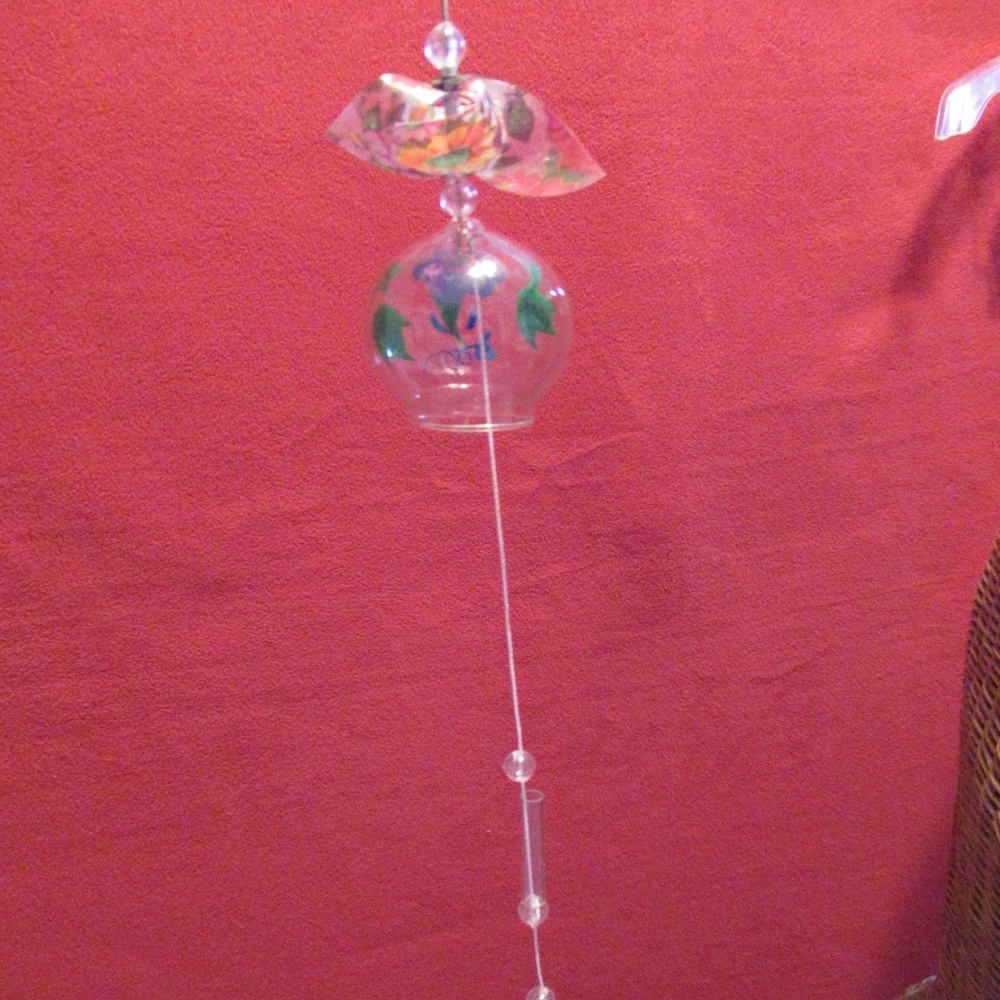 Vintage Japanese Glass wind chime - Picture 5 of 12